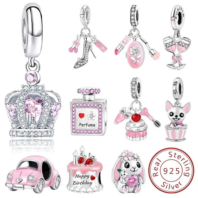 925 Sterling Silver Crown Pink Perfume Pendant beads Fit Diy Bracelet Necklace Making Gift Of High Quality Jewelry
925 Sterling Silver Crown Pink Perfume Pendant beads Fit Diy Bracelet Necklace Making Gift Of High Quality Jewelry