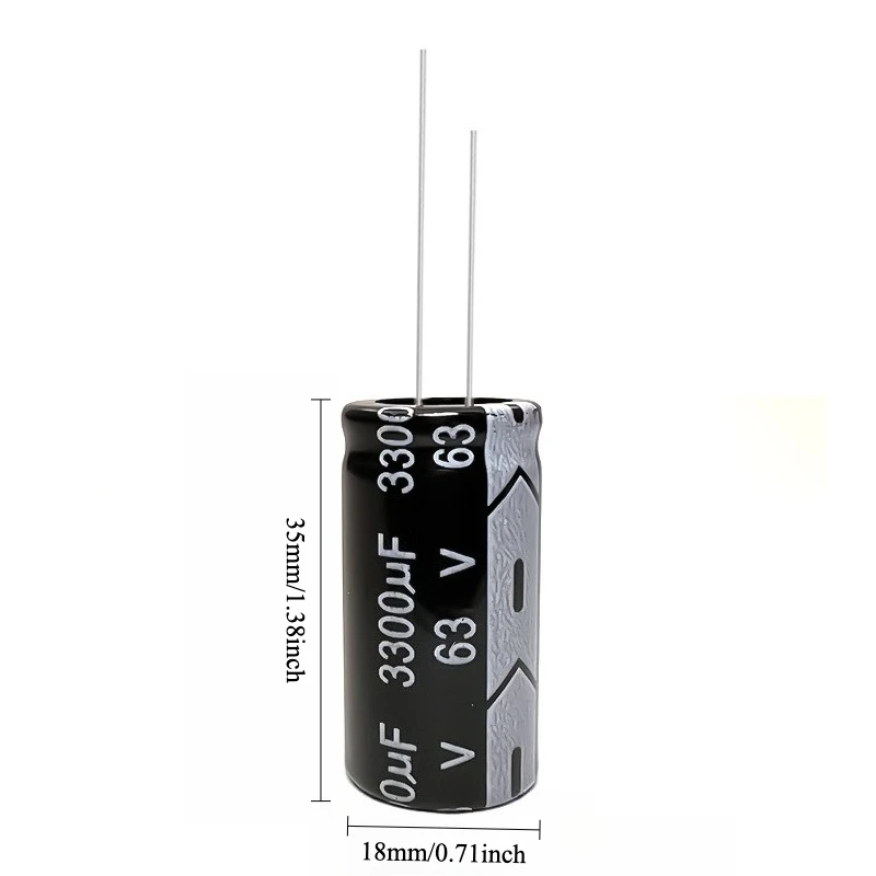 10pcs 63V 3300uF Electrolytic Capacitor 105C High Temp Radial Long Life 18x30mm for Power Supply Amplifier
10pcs 63V 3300uF Electrolytic Capacitor 105C High Temp Radial Long Life 18x30mm for Power Supply Amplifier