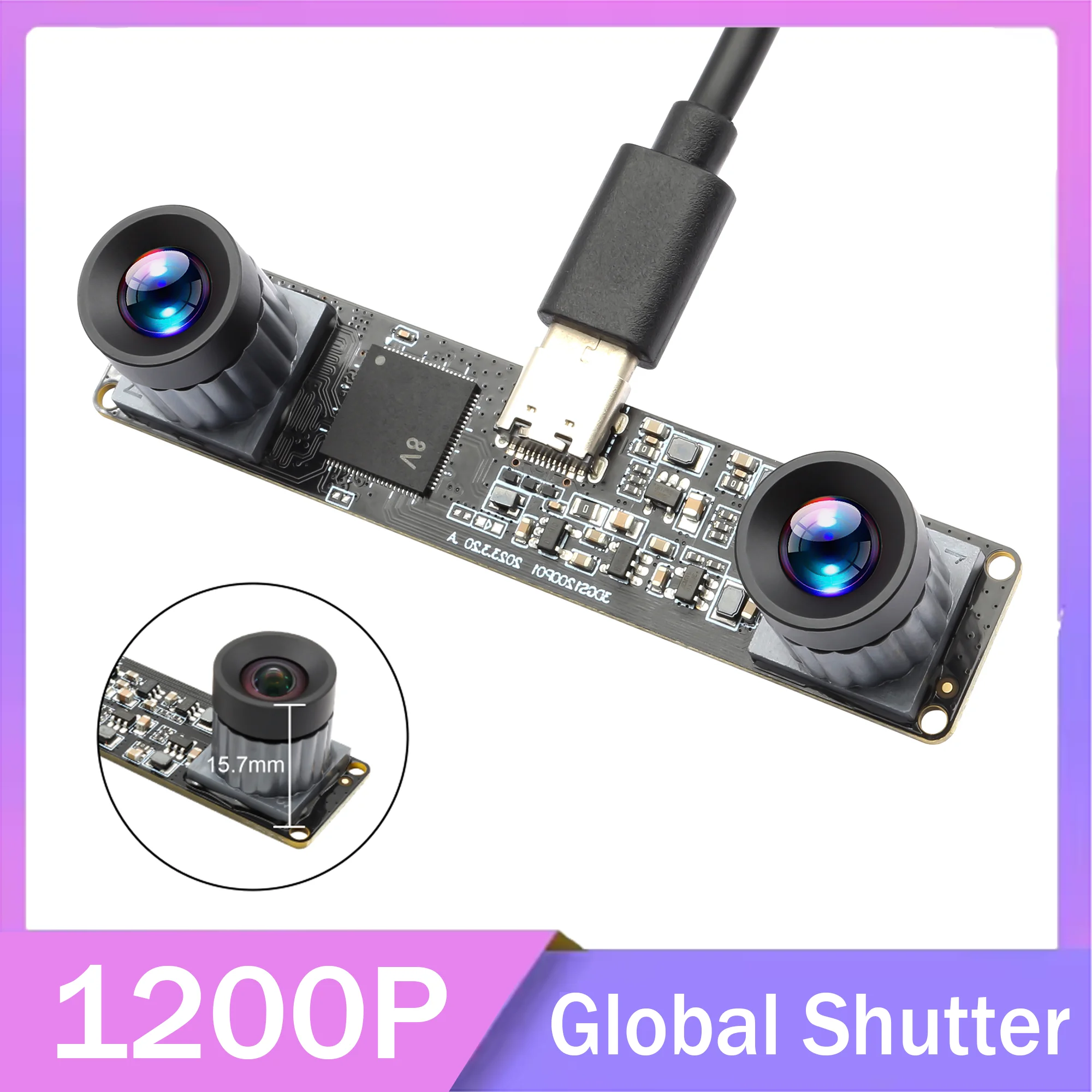 ELP 1200P 3D Stereo Dual Lens Webcam Global Shutter USB Camera Module for Computer High Speed 120fps Industrial Embedded Camera
ELP 1200P 3D Stereo Dual Lens Webcam Global Shutter USB Camera Module for Computer High Speed 120fps Industrial Embedded Camera