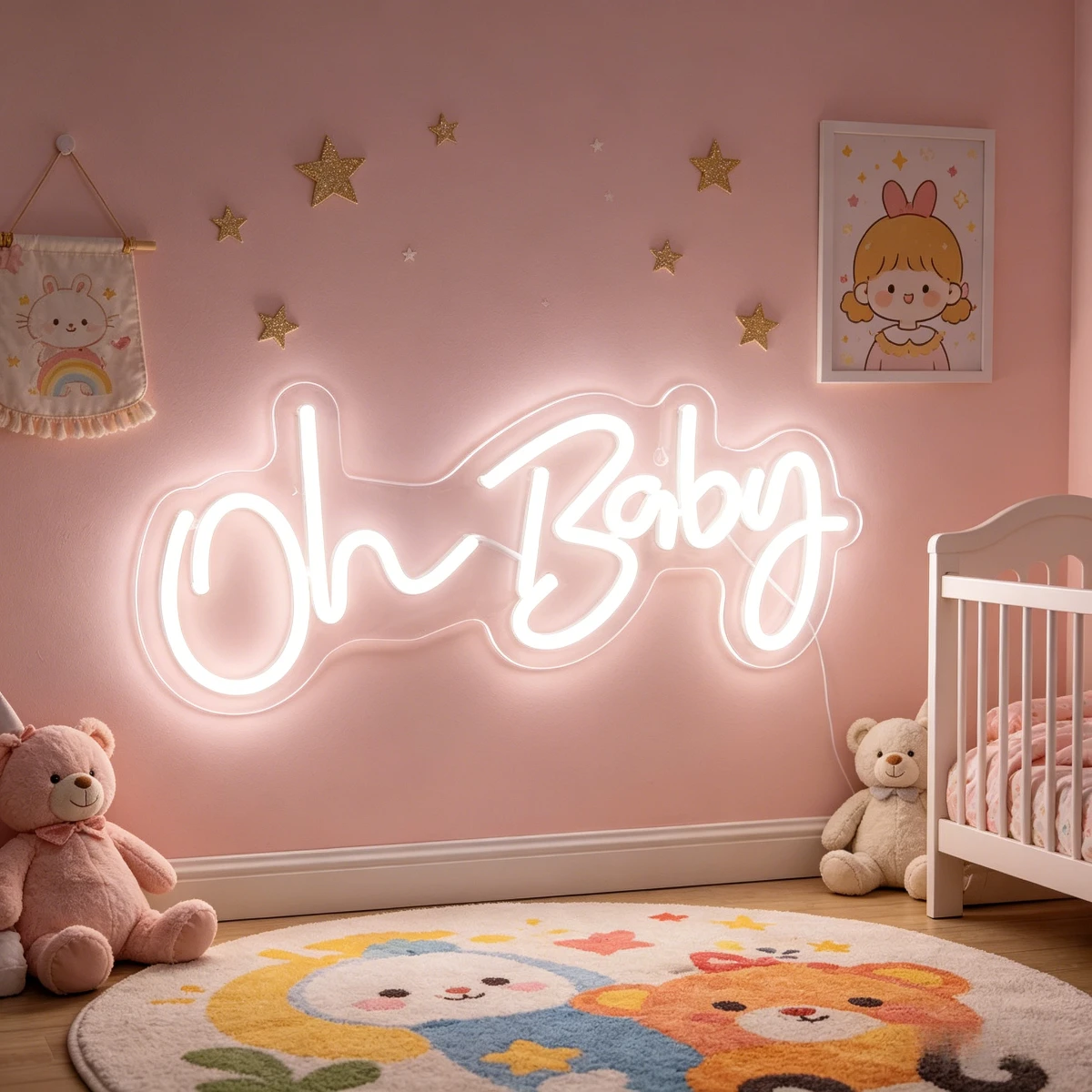 Oh Baby Neon Sign for Bedroom Decoration USB Powered Wall Decor Baby Nursery Room Decor Neon Led Lights Birthday Party Art Logo
Oh Baby Neon Sign for Bedroom Decoration USB Powered Wall Decor Baby Nursery Room Decor Neon Led Lights Birthday Party Art Logo