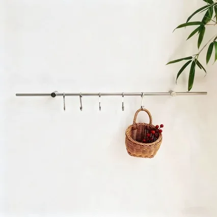 Medieval Bauhaus Full Solid Stainless Steel Rod Yarn Curtain Hanging Rod Hook Porch Kitchen Storage Spoon Spatula Hanger
Medieval Bauhaus Full Solid Stainless Steel Rod Yarn Curtain Hanging Rod Hook Porch Kitchen Storage Spoon Spatula Hanger