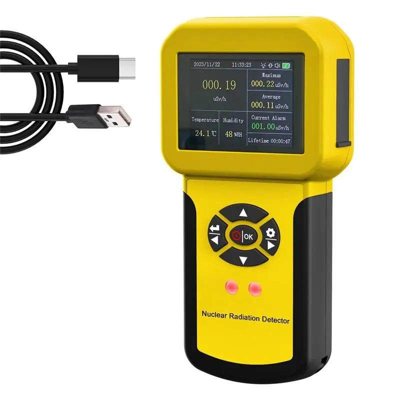 Happy Too.Professional Nuclear Radiation Detector Geiger Counter Radiation Detector Β Y X-Ray Gamma, With Alarm Set,
Happy Too.Professional Nuclear Radiation Detector Geiger Counter Radiation Detector Β Y X-Ray Gamma, With Alarm Set,