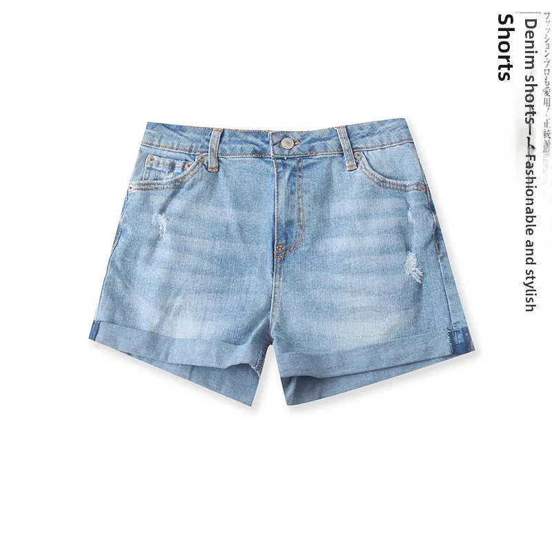 Summer New Women's Fashionable Denim Shorts Turn-Up Cuffed Washed Hole Multi-Pocket Short Pants for Ladies Short Skirts
Summer New Women's Fashionable Denim Shorts Turn-Up Cuffed Washed Hole Multi-Pocket Short Pants for Ladies Short Skirts