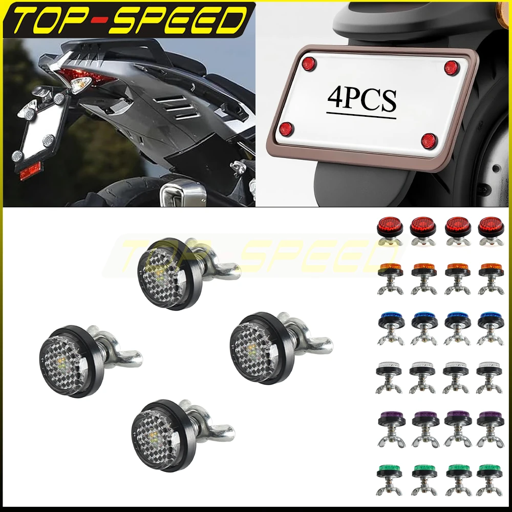 4PCS Color Reflector Universal Motorcycle License Plate Bolt Nut Spring Mini Decorative Screw Warning Lens Bolt Round Reflective
4PCS Color Reflector Universal Motorcycle License Plate Bolt Nut Spring Mini Decorative Screw Warning Lens Bolt Round Reflective