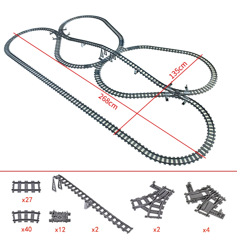 MOC 87pcs Creative Expert Ideas City Train Tracks Single Slip Switch Crossings Rails Bricks Building Blocks DIY Toys kids gifts
MOC 87pcs Creative Expert Ideas City Train Tracks Single Slip Switch Crossings Rails Bricks Building Blocks DIY Toys kids gifts