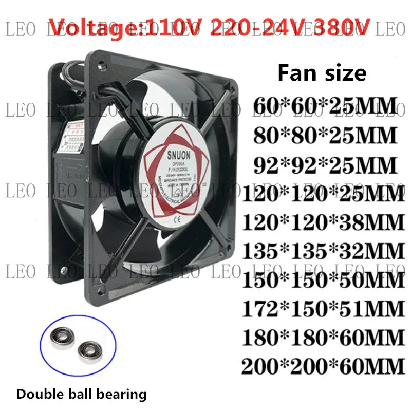 AA New 8 9 11 12cm 15cm Industrial cooling fan 110V 220V 380V Double Ball Bearing Electric Welder Cabinet Universal Axial Fan
AA New 8 9 11 12cm 15cm Industrial cooling fan 110V 220V 380V Double Ball Bearing Electric Welder Cabinet Universal Axial Fan