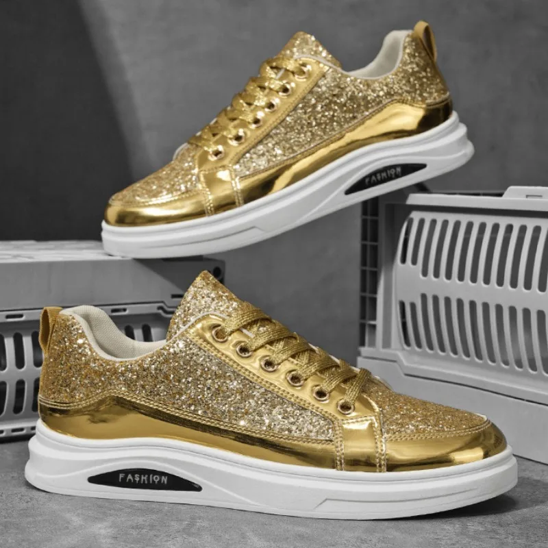 Men's Chunky Sneaker Sequins Casual Sports Shoes Glitter Skateboard Shoes European American Fashion Shoes Zapatillas De Hombre
Men's Chunky Sneaker Sequins Casual Sports Shoes Glitter Skateboard Shoes European American Fashion Shoes Zapatillas De Hombre
