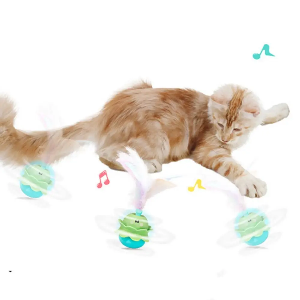 Interactive Cat Tumbler Feather Toys Plastic/Feather Rotatable Electric Smart Cat Toy with LED Light USB Charging
Interactive Cat Tumbler Feather Toys Plastic/Feather Rotatable Electric Smart Cat Toy with LED Light USB Charging