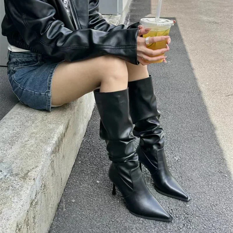 2024 Sexy Winter Women High Boots Fashion Pointed Toe Stiletto Heel Long Boots Ladies Elegant Knee High Boots Shoes
2024 Sexy Winter Women High Boots Fashion Pointed Toe Stiletto Heel Long Boots Ladies Elegant Knee High Boots Shoes