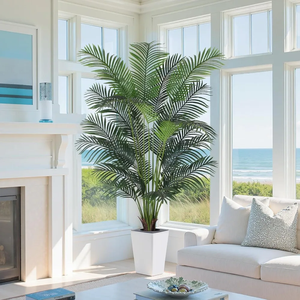Artificial Palm Tree with White Tall Planter, 7ft Tall Potted Artificial Silk Palm Tree Plant, Fake Tropical Plant, Home Office
Artificial Palm Tree with White Tall Planter, 7ft Tall Potted Artificial Silk Palm Tree Plant, Fake Tropical Plant, Home Office