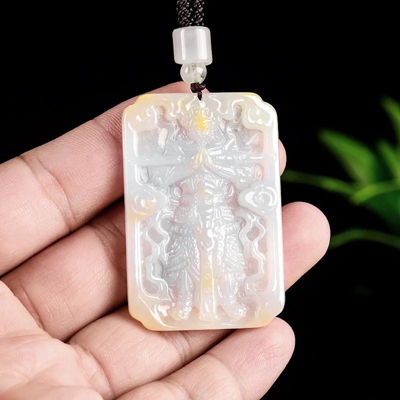 A Myanmar Jadeite Bodhisattva Pendant Necklace Vintage Gifts for Women Stone Charm Burmese Jade Talismans Luxury Designer
A Myanmar Jadeite Bodhisattva Pendant Necklace Vintage Gifts for Women Stone Charm Burmese Jade Talismans Luxury Designer