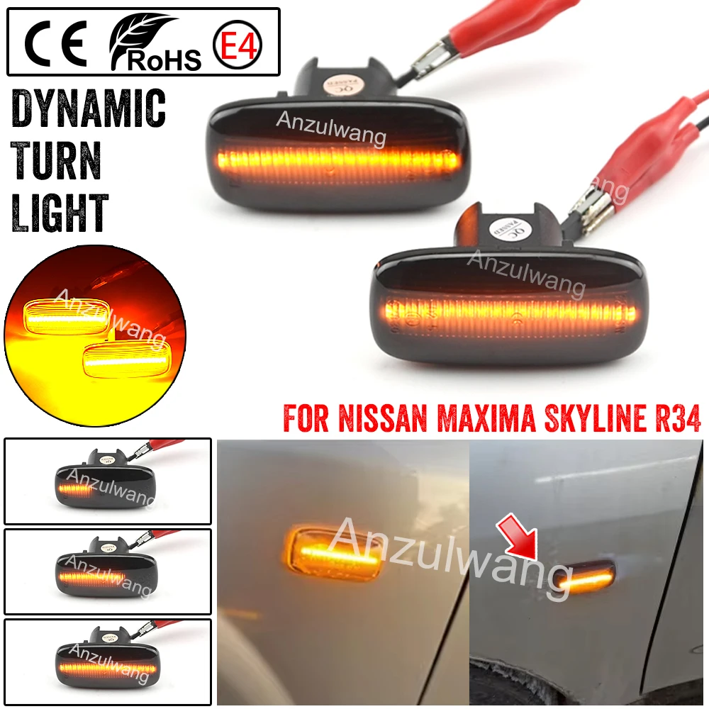 Flowing LED Side Marker Dynamic Turn Signal Light Lamp For Nissan Maxima Skyline R34 Almera N15 N16 Pulsar Primera P11 P12
Flowing LED Side Marker Dynamic Turn Signal Light Lamp For Nissan Maxima Skyline R34 Almera N15 N16 Pulsar Primera P11 P12