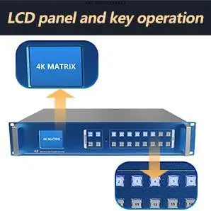 4K for Matrix Switcher 8x8 4x4 Configuration with Metal Housing Supporting HDCP1.4 and for 1.4 Protocols
4K for Matrix Switcher 8x8 4x4 Configuration with Metal Housing Supporting HDCP1.4 and for 1.4 Protocols