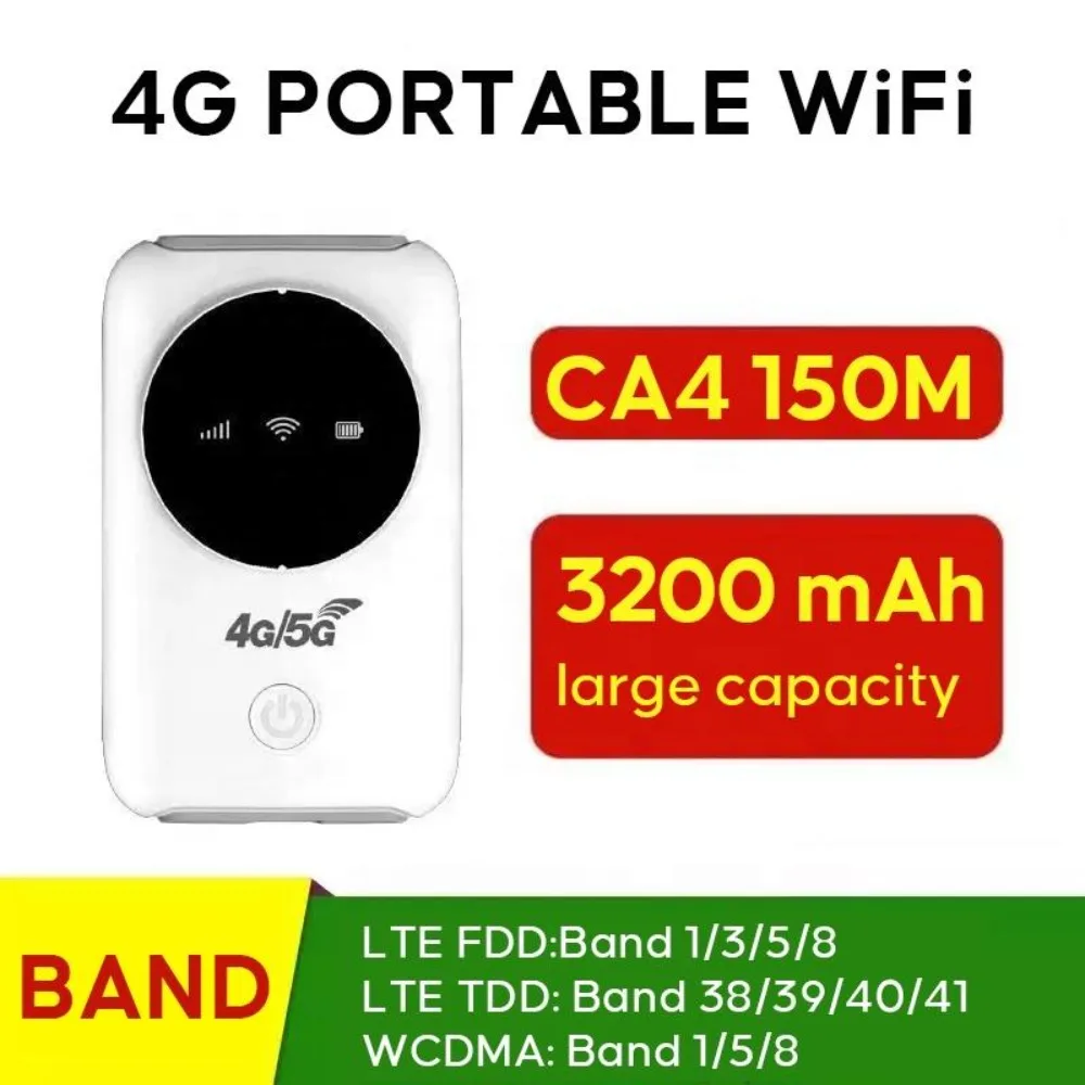 R603 4G LTE Mobile WiFi Hotspot 150Mbps Portable Pocket Router 3200mAh with SIM Card Slot Asian/European Version Travel Office
R603 4G LTE Mobile WiFi Hotspot 150Mbps Portable Pocket Router 3200mAh with SIM Card Slot Asian/European Version Travel Office