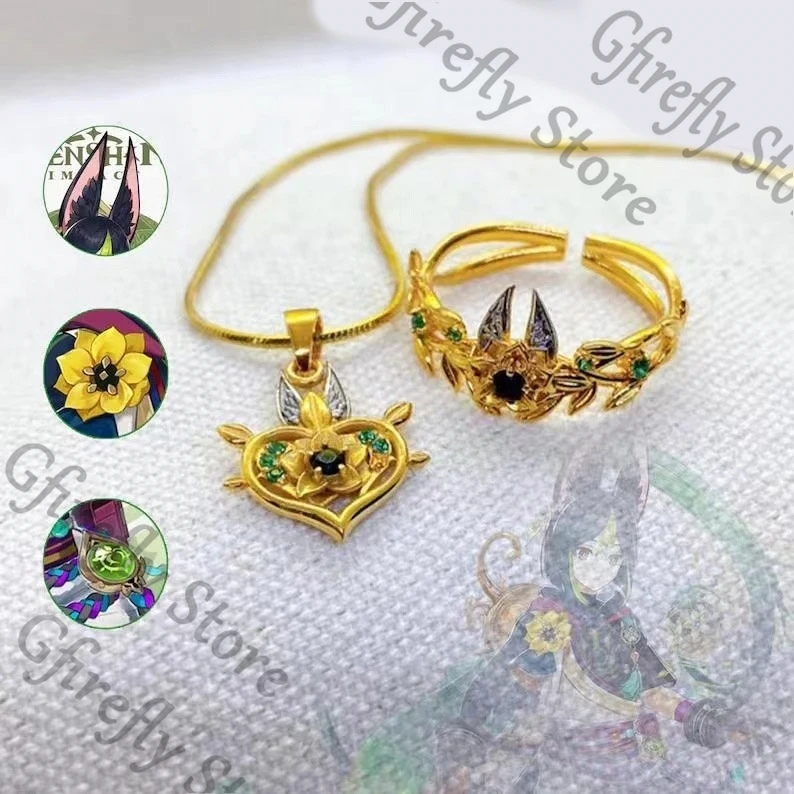 Genshin Impact Cosplay Ring Anime Circlet Ambitus Collect Colleagues Tighnari Necklace Amulet Prop Accessories Gift
Genshin Impact Cosplay Ring Anime Circlet Ambitus Collect Colleagues Tighnari Necklace Amulet Prop Accessories Gift