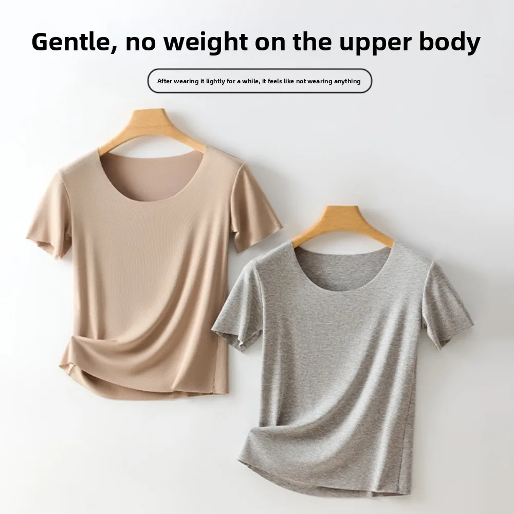 Ins Fashion U Round Neck Women Thin T-shirts Korean Style Solid Color Female Crop Tops Modal Streetwear Base Shirt Daily
Ins Fashion U Round Neck Women Thin T-shirts Korean Style Solid Color Female Crop Tops Modal Streetwear Base Shirt Daily