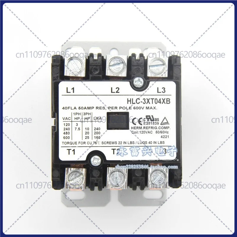 HLC-3XT04XB 40A 120VAC Goodspec AC Contactor Relay for Electric Boiler Heater Furnace
HLC-3XT04XB 40A 120VAC Goodspec AC Contactor Relay for Electric Boiler Heater Furnace