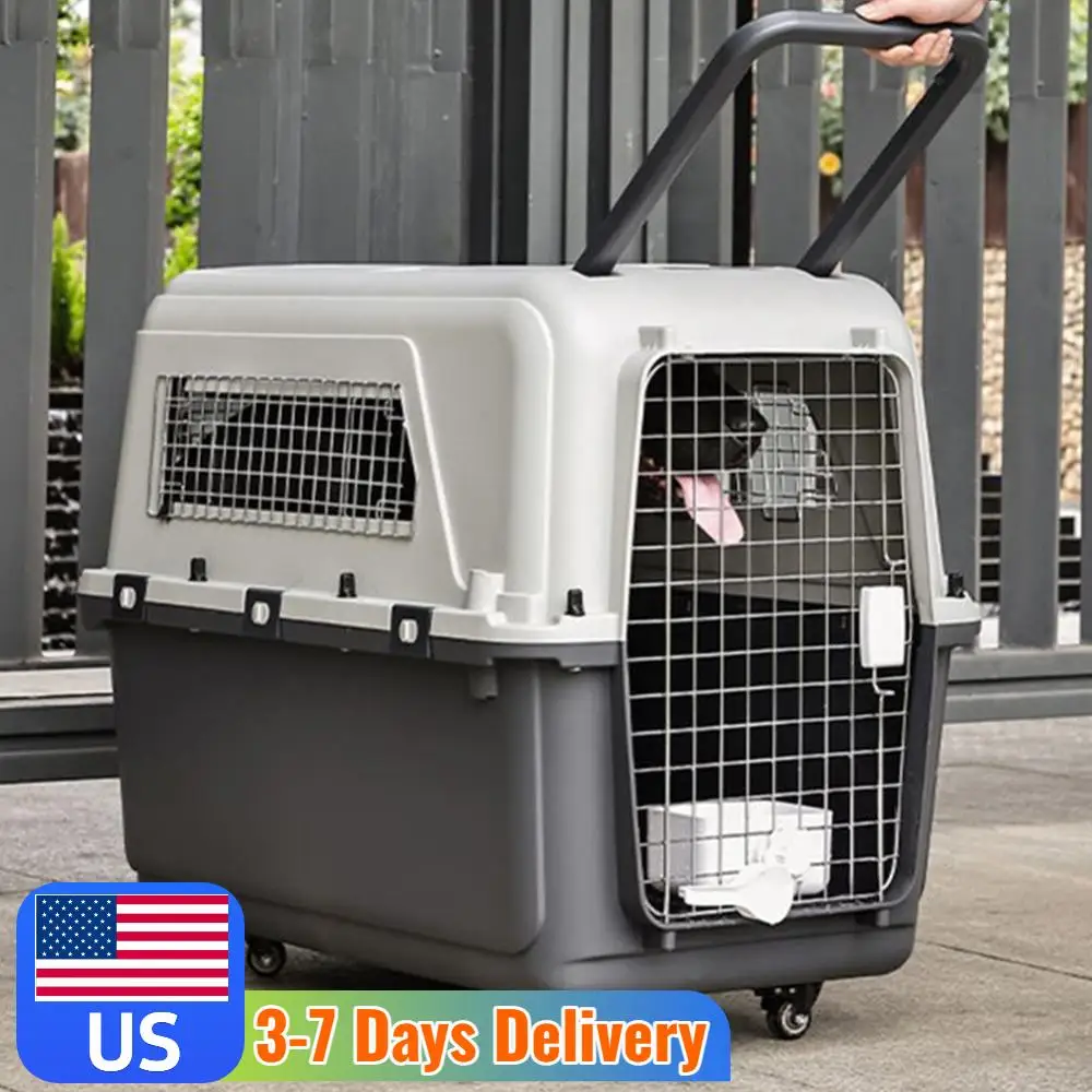 Cats & Rabbit Animal Carrier Travel Cage Box Length 33in/Width 21.6in/Height 25.2in with Handle & Metal Door Pet Carrier & Crate
Cats & Rabbit Animal Carrier Travel Cage Box Length 33in/Width 21.6in/Height 25.2in with Handle & Metal Door Pet Carrier & Crate