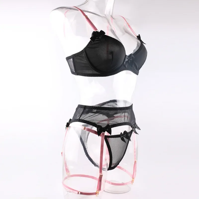 Women Bow See Through Bra Set Ladies Thin Exotic Set Mesh Female Exotic Apparel Underwear Lingerie Set
Women Bow See Through Bra Set Ladies Thin Exotic Set Mesh Female Exotic Apparel Underwear Lingerie Set