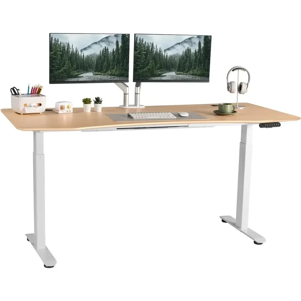 71 x 32 Dual-Motor Adjustable Height Desk, Natural Maple Finish, Ergonomic for Home and Office
71 x 32 Dual-Motor Adjustable Height Desk, Natural Maple Finish, Ergonomic for Home and Office