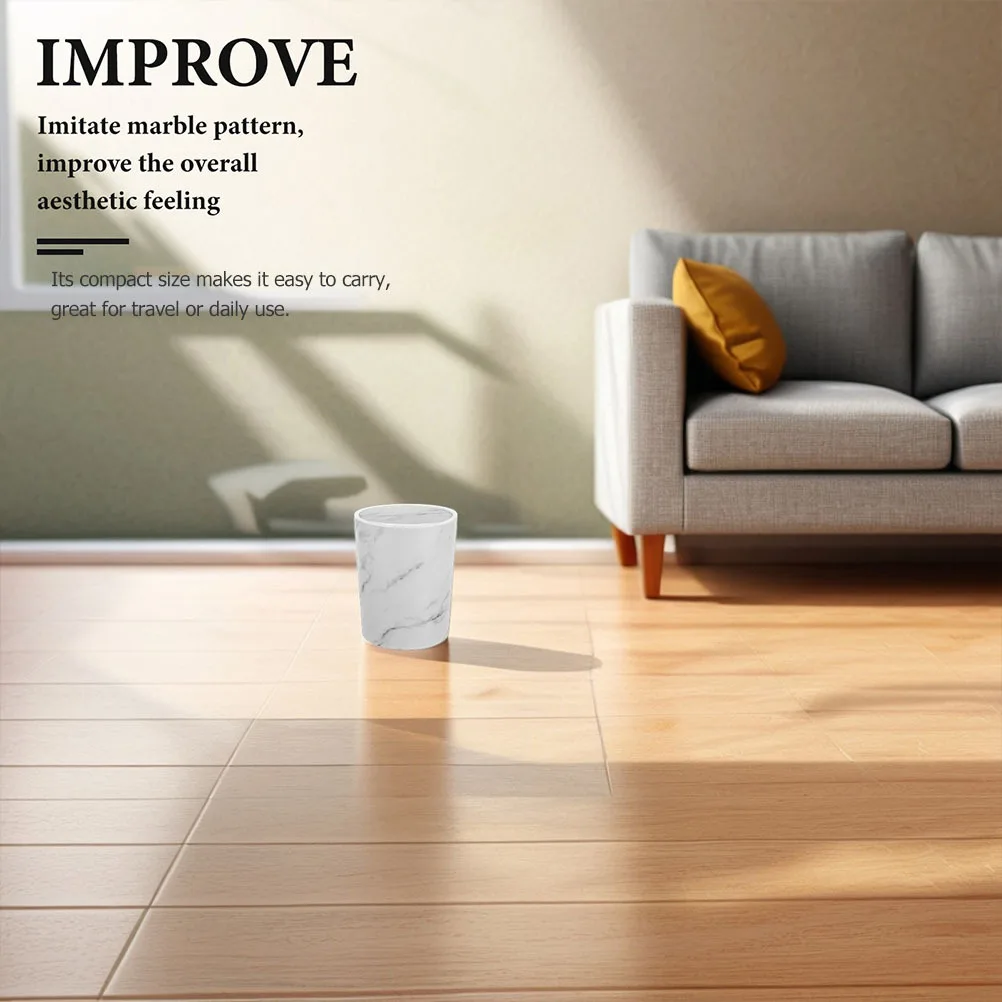 1pcs Large Capacity Marble Pattern Flip Lid Trash Can For Home Office Bathroom Kitchen Living Room Desktop Tabletop Plastic
1pcs Large Capacity Marble Pattern Flip Lid Trash Can For Home Office Bathroom Kitchen Living Room Desktop Tabletop Plastic