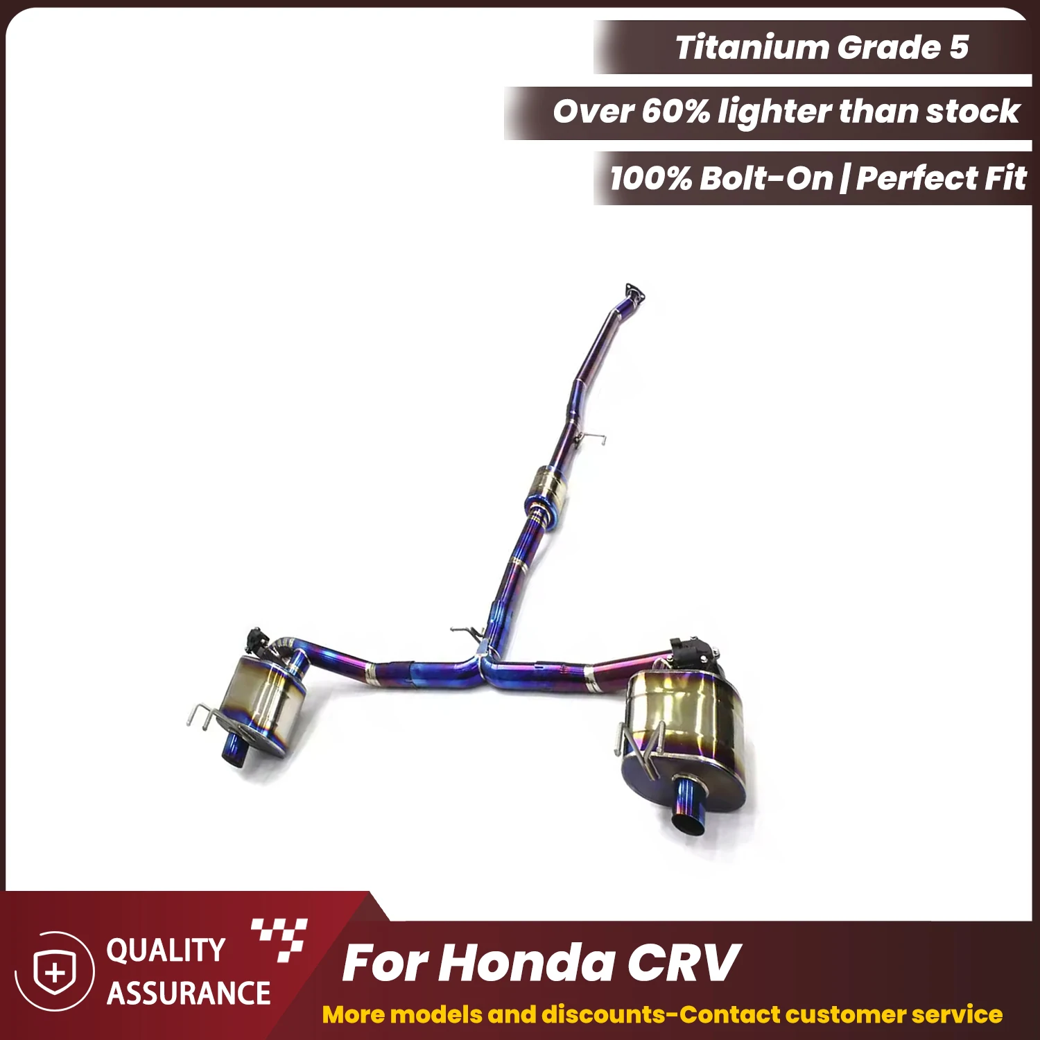 ECCF Valvetronic Titanium Catback Exhaust For Honda CRV Aggressive Exhaust Sound Performance Upgrade Easy Installation
ECCF Valvetronic Titanium Catback Exhaust For Honda CRV Aggressive Exhaust Sound Performance Upgrade Easy Installation