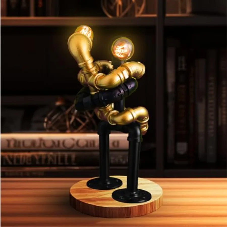 Steampunk Robot Table Lamp, Vintage Industrial Water Pipe Lamp with Unique Kama Sutra Pose, Decorative Desktop Light for Bedsid
Steampunk Robot Table Lamp, Vintage Industrial Water Pipe Lamp with Unique Kama Sutra Pose, Decorative Desktop Light for Bedsid