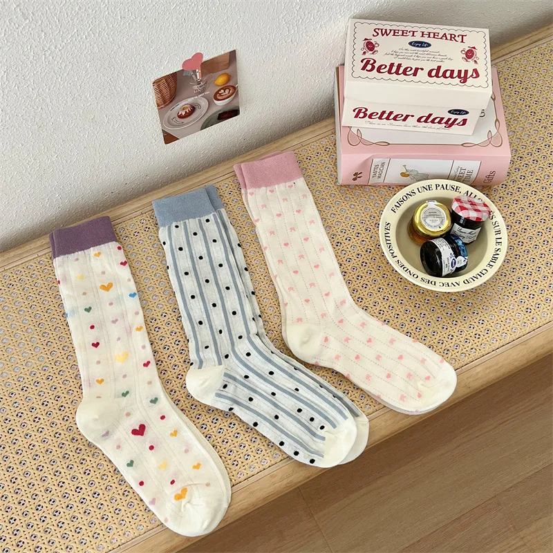 Korean Dongdaemun Instagram-style Heart-shaped Lolita Calf-high Socks, Ruffled Summer Breathable Thin Polka-dot Socks for Women
Korean Dongdaemun Instagram-style Heart-shaped Lolita Calf-high Socks, Ruffled Summer Breathable Thin Polka-dot Socks for Women