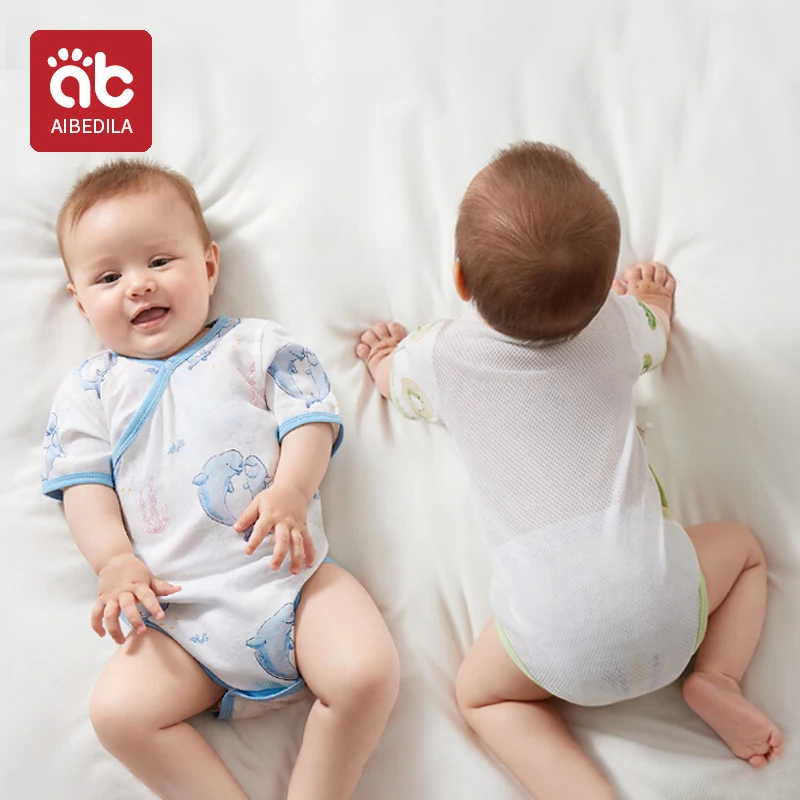 AIBEDILA Summer Baby Romper Cotton Short Newborn Sleeved Jumpsuit Kids Breathable Mesh Triangle Crawling Suit One Piece Outfit
AIBEDILA Summer Baby Romper Cotton Short Newborn Sleeved Jumpsuit Kids Breathable Mesh Triangle Crawling Suit One Piece Outfit