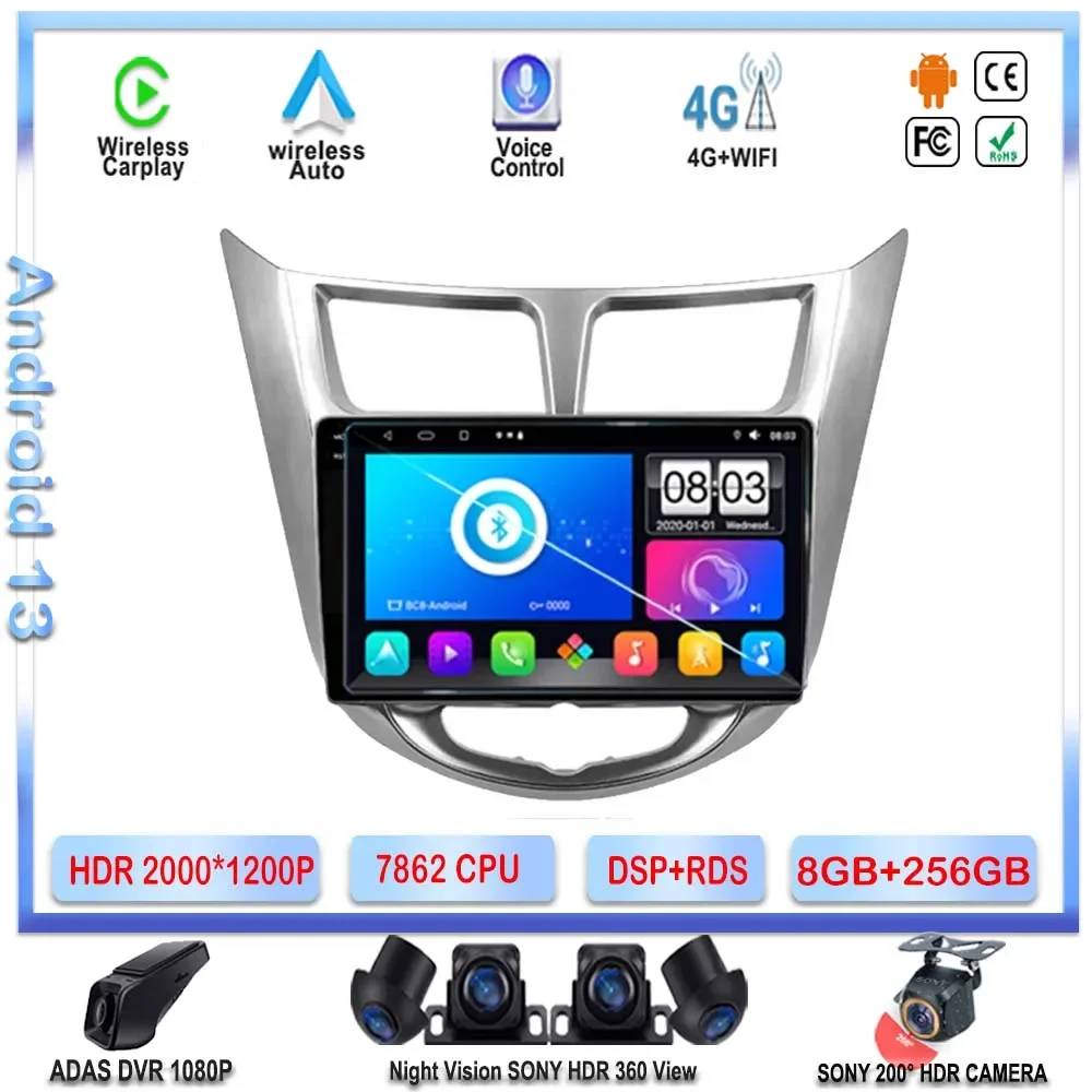 7862 CPU Android 13 2Din Car Radio Multimedia Video Player For Hyundai Solaris 1 2010-2016 Navigation WiFi Car Stereo System Car
7862 CPU Android 13 2Din Car Radio Multimedia Video Player For Hyundai Solaris 1 2010-2016 Navigation WiFi Car Stereo System Car