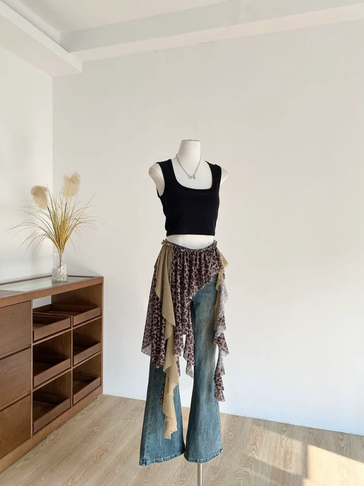 Y2k Aesthetic Irregular Leopard Vintage Skirts Streetwear Women Elastic Waist Patchwork Skirt Harajuku Grunge Pleated Faldas
Y2k Aesthetic Irregular Leopard Vintage Skirts Streetwear Women Elastic Waist Patchwork Skirt Harajuku Grunge Pleated Faldas