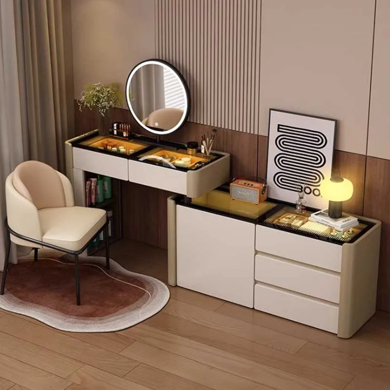 Drawer Cabinet Dresser Vanity Mirror Wood Modern Vanity Desk Light Mirror Dresser Luxury Bedroom Tocador Maquillaje Furniture
Drawer Cabinet Dresser Vanity Mirror Wood Modern Vanity Desk Light Mirror Dresser Luxury Bedroom Tocador Maquillaje Furniture
