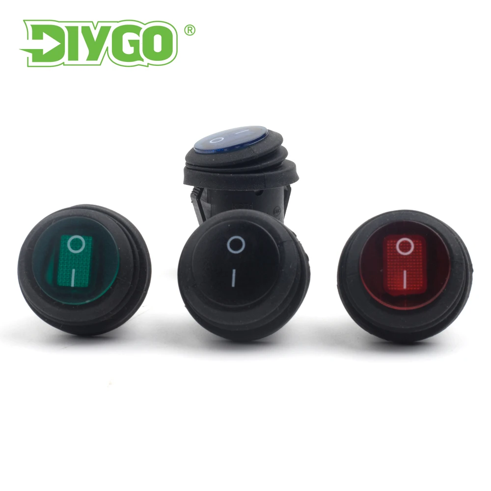 5Pcs 2/3Pin 25mm waterproof Rocker Switch 6A/10A 250V Round Rocker On Off Led Light Boat Power Button Switches Accesssories
5Pcs 2/3Pin 25mm waterproof Rocker Switch 6A/10A 250V Round Rocker On Off Led Light Boat Power Button Switches Accesssories
