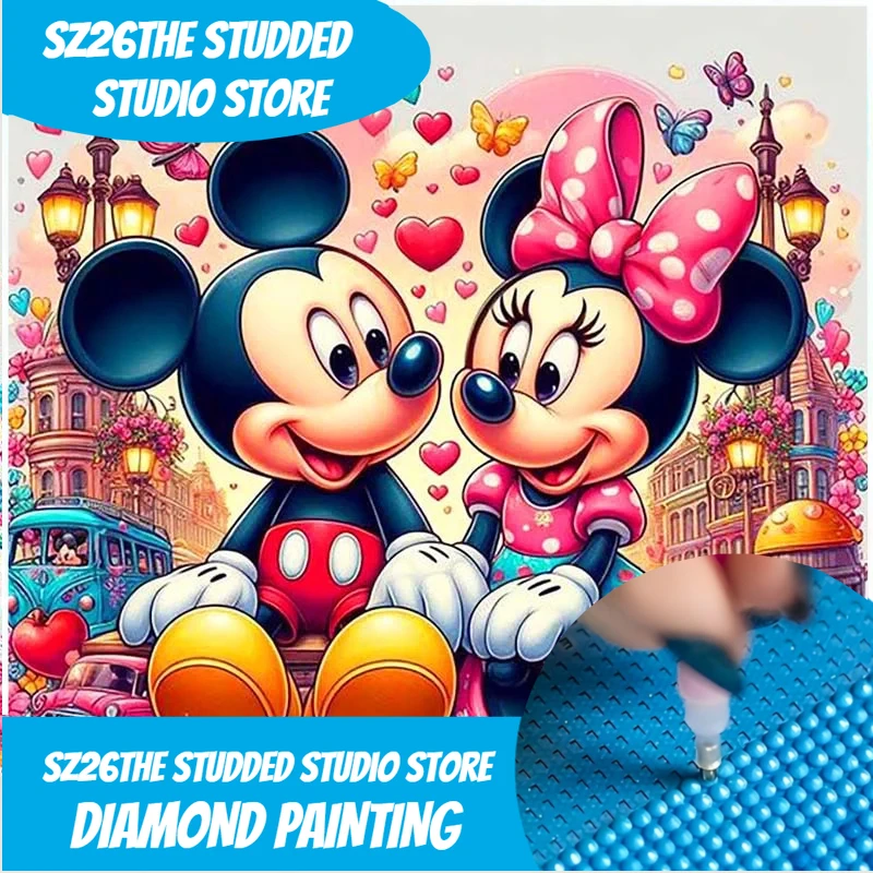 Набор для вышивания стразами Disney: Микки и Минни, круглые стразы AB, мозаика, мультяшный дизайн, декор для дома
Набор для вышивания стразами Disney: Микки и Минни, круглые стразы AB, мозаика, мультяшный дизайн, декор для дома