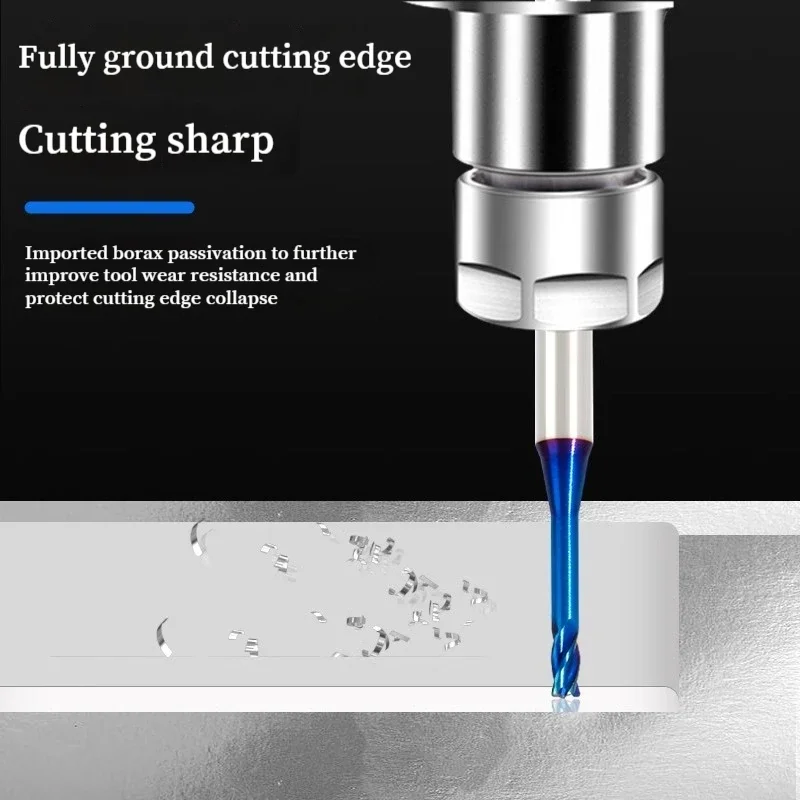 HRC65 R0.2 R0.5 Tungsten steel Round Nose End Mill Long neck air-retardation extended alloy end mill CNC router bits Lathe Tool
HRC65 R0.2 R0.5 Tungsten steel Round Nose End Mill Long neck air-retardation extended alloy end mill CNC router bits Lathe Tool