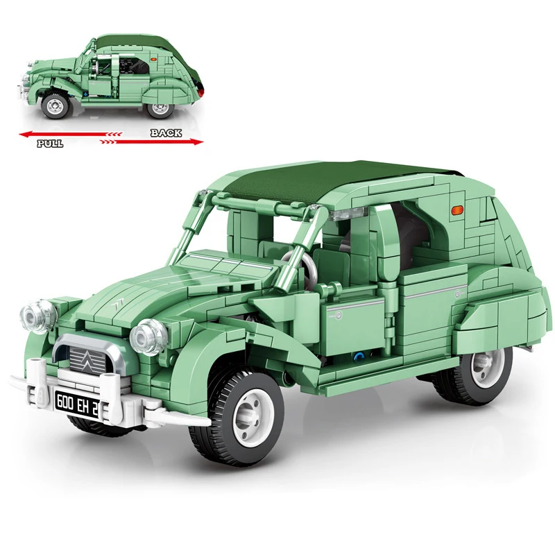 French Citroenn 2CV High-Tech Car Model Building Blocks Pull Back Mini Vehicle Bricks DIY Toys for Children Birthday Gifts
French Citroenn 2CV High-Tech Car Model Building Blocks Pull Back Mini Vehicle Bricks DIY Toys for Children Birthday Gifts