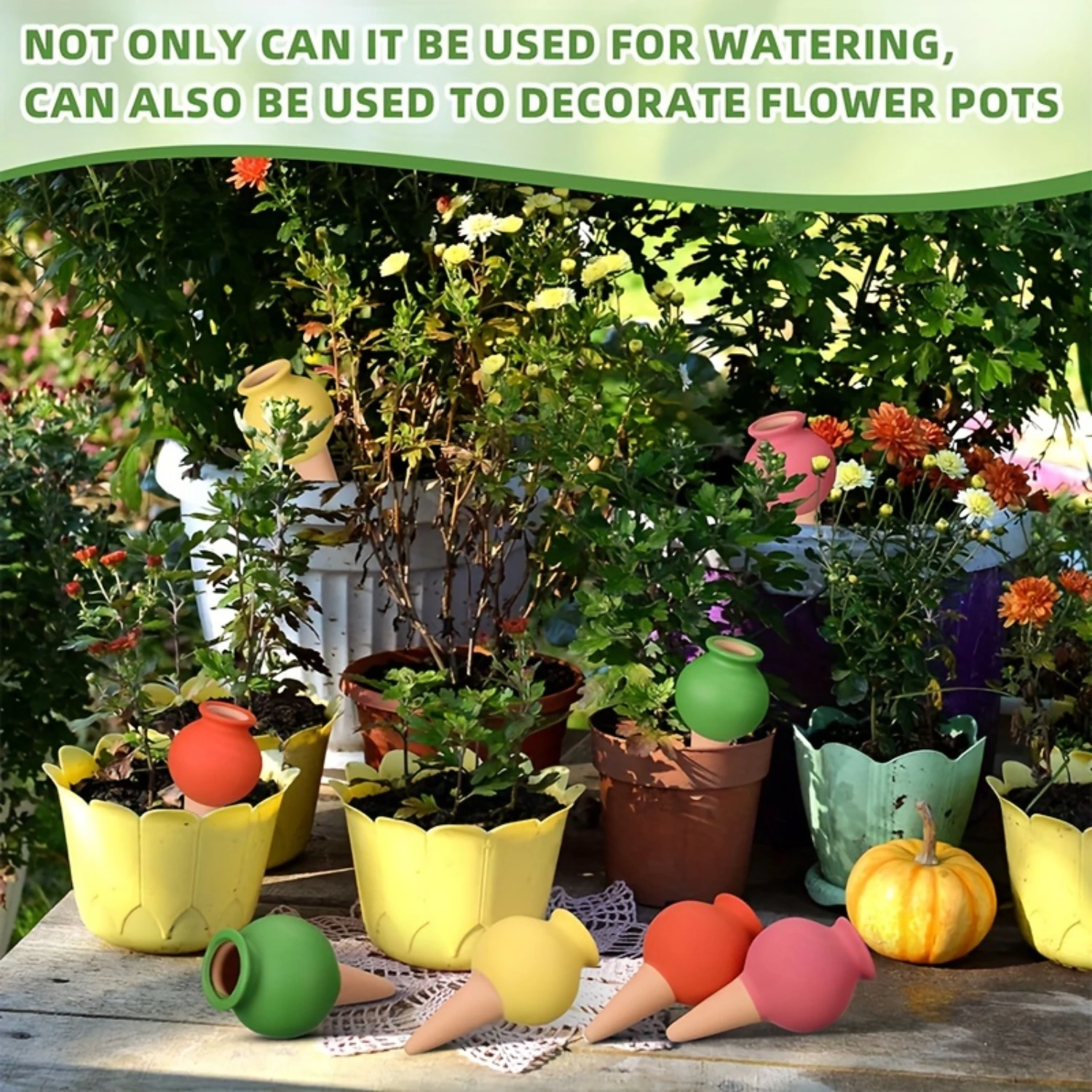 Plant Watering Spikes, Set of 4, Self-Irrigation Watering Stakes, Universal Thread, Electricity-Free Automatic Drip Irrigation D
Plant Watering Spikes, Set of 4, Self-Irrigation Watering Stakes, Universal Thread, Electricity-Free Automatic Drip Irrigation D