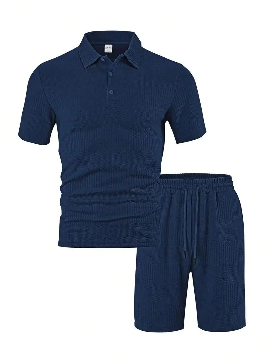 Mens Waffle Knit Shirt And Shorts Set Casual Summer Textured Short Sleeve Outfit
Mens Waffle Knit Shirt And Shorts Set Casual Summer Textured Short Sleeve Outfit