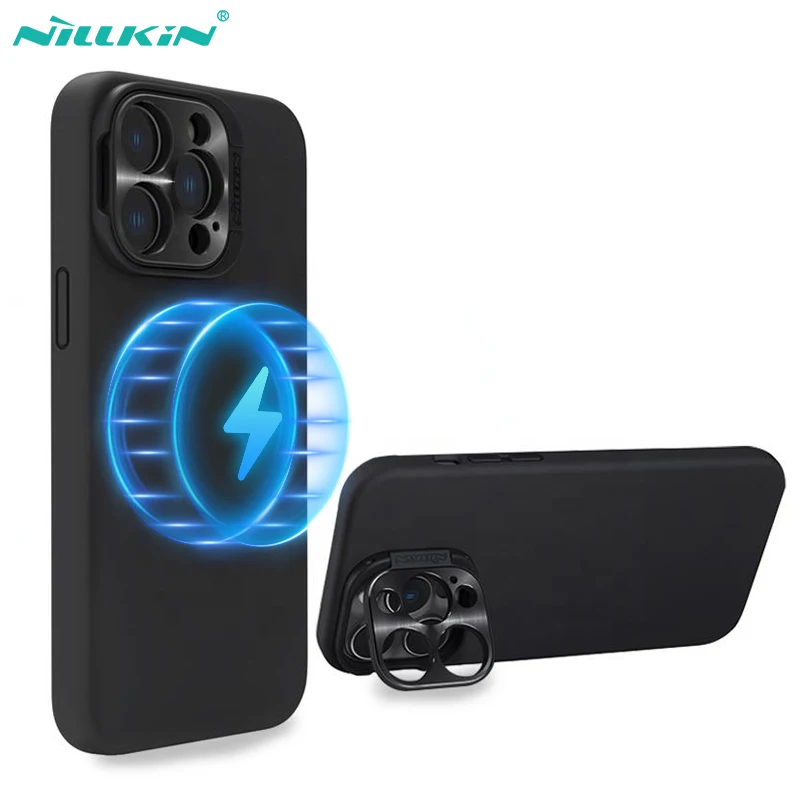 For iPhone 15 Pro Max Magsafe Case NILLKIN LensWing Liquid Silicone Magnetic Case For iPhone 14 Pro Max With Foldable Stand
For iPhone 15 Pro Max Magsafe Case NILLKIN LensWing Liquid Silicone Magnetic Case For iPhone 14 Pro Max With Foldable Stand