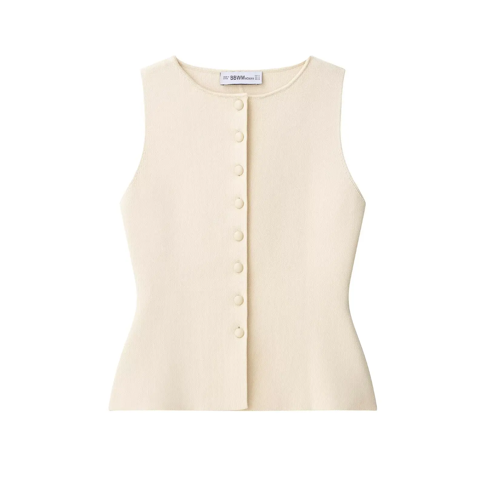 European and American style 2025 new temperament slim round neck single-breasted sleeveless knitted vest top
European and American style 2025 new temperament slim round neck single-breasted sleeveless knitted vest top