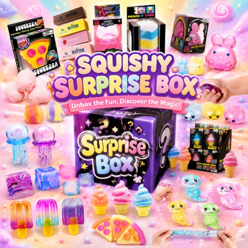 New for 2026 Squishy Surprise Box –This mystery box collection features over 50 unique styles, slow-rise sensory toys; great for stress relief for both kids and adults, You will receive 1 random style from the full collection.
New for 2026 Squishy Surprise Box –This mystery box collection features over 50 unique styles, slow-rise sensory toys; great for stress relief for both kids and adults, You will receive 1 random style from the full collection.
