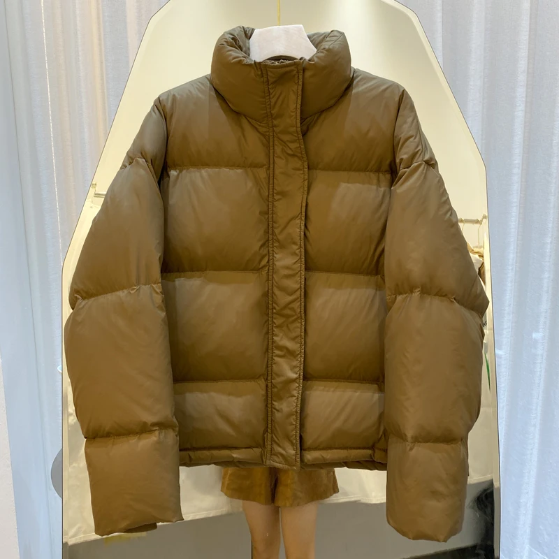 Winter Solid Down Coat Women Stand-up Collar Casual Short Thickened Jacket Female Warm Puffy Duck Feather Outwear
Winter Solid Down Coat Women Stand-up Collar Casual Short Thickened Jacket Female Warm Puffy Duck Feather Outwear