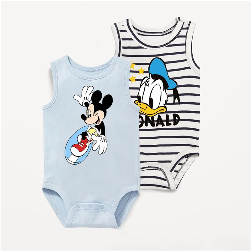 2Pcs 1-18M Newborn Baby Rompers Cute Donald Duck Mickey Mouse Printed Sleeveless Jumpsuits Infant Girl Costume
2Pcs 1-18M Newborn Baby Rompers Cute Donald Duck Mickey Mouse Printed Sleeveless Jumpsuits Infant Girl Costume