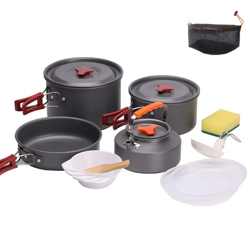 Camping Outdoor Products Set Pots Portable Aluminum Oxide Multifunctional Outdoor Camping Cooking Camping Pan Set
Camping Outdoor Products Set Pots Portable Aluminum Oxide Multifunctional Outdoor Camping Cooking Camping Pan Set