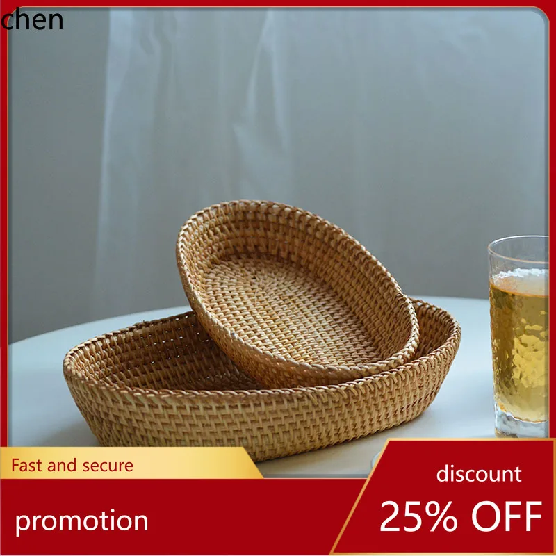 YFY Rattan Woven Basket Wooden Woven Basket Fruit Tray Bread Snack Items Steamed Buns Table Coffee Table Desktop Storage Basket
YFY Rattan Woven Basket Wooden Woven Basket Fruit Tray Bread Snack Items Steamed Buns Table Coffee Table Desktop Storage Basket