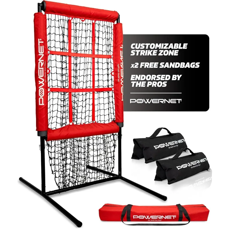 PowerNet Pitching Zone Pro Strike Zone Softball & Baseball Net, Portable Pitching Net with Targets, Includes Sandbags 
PowerNet Pitching Zone Pro Strike Zone Softball & Baseball Net, Portable Pitching Net with Targets, Includes Sandbags