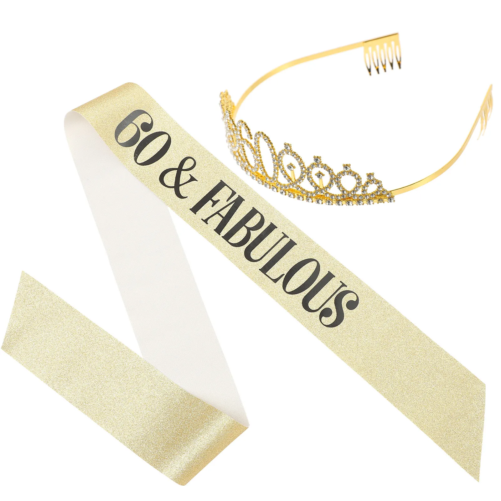 1Set Birthday Crown Set with Ceremonial Sash Bright Shiny Elegant Decor for 60Th Birthday Party Female Celebration Accessories
1Set Birthday Crown Set with Ceremonial Sash Bright Shiny Elegant Decor for 60Th Birthday Party Female Celebration Accessories