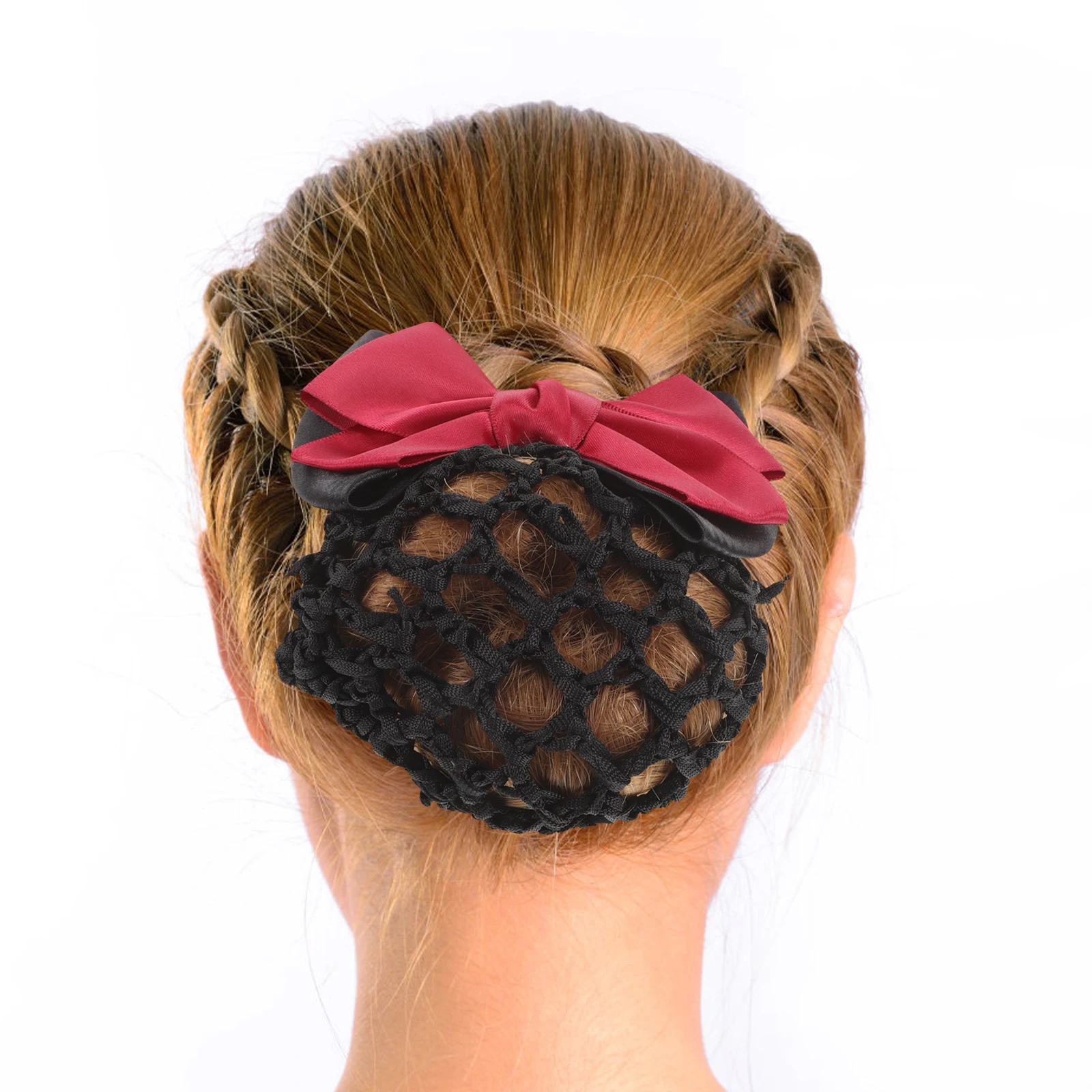 3pcs Snood Net Women Headdress Bun Bow Flower Net Bag Accessories Girls Red Color High Elasticity Durable Material Long Hair
3pcs Snood Net Women Headdress Bun Bow Flower Net Bag Accessories Girls Red Color High Elasticity Durable Material Long Hair