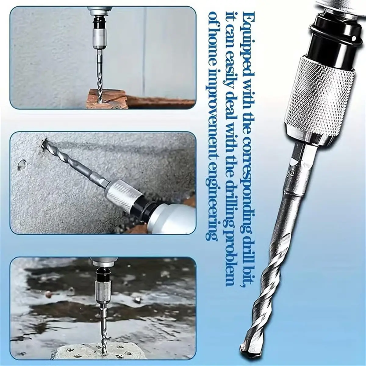 A58Z Rotary Hammer Adapter with Impact Drill Bits Set, Electric Hammer to Drill Converter - Adapter + 4PCS Drills
A58Z Rotary Hammer Adapter with Impact Drill Bits Set, Electric Hammer to Drill Converter - Adapter + 4PCS Drills