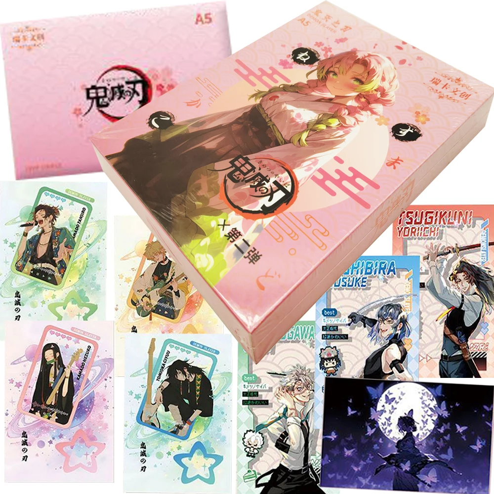 Wholesale Demon Slayer Collection Cards Anime Character Fluorescent Special Effects Color Paper Series A5 Large Cards Toys Gifts
Wholesale Demon Slayer Collection Cards Anime Character Fluorescent Special Effects Color Paper Series A5 Large Cards Toys Gifts